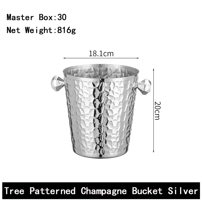 Stainless Steel Tree Patterned Champagne Bucket,Ice Bucket,Red Wine Ice Bucket Golden For Bars - Image 5
