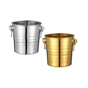 Stainless Steel Tiger Head Champagne Bucket,Ice Bucket,Red Wine Ice Bucket Golden For Bars