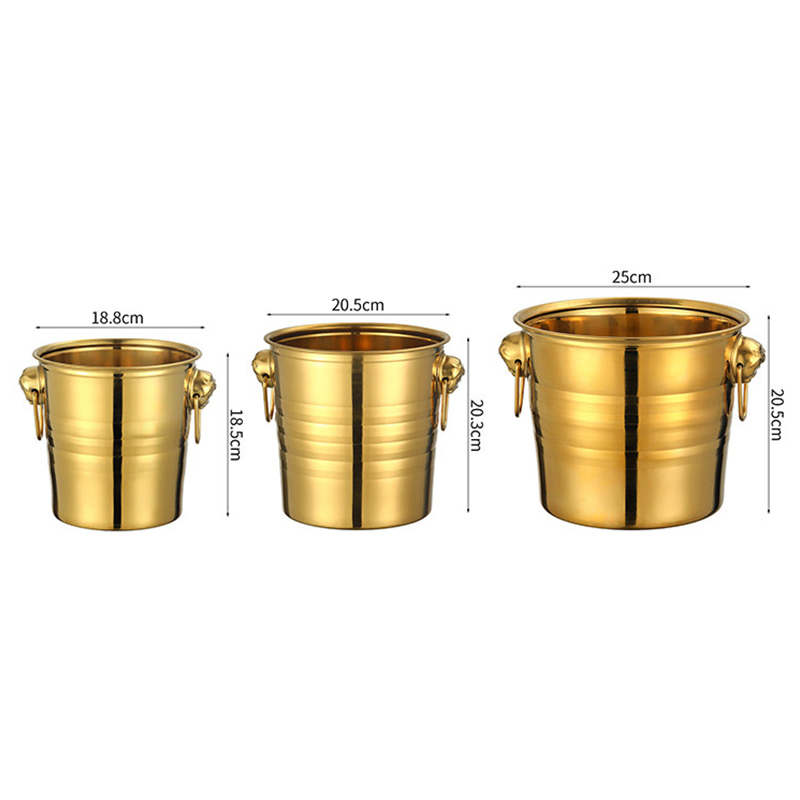 Stainless Steel Tiger Head Champagne Bucket,Ice Bucket,Red Wine Ice Bucket Golden For Bars - Image 3