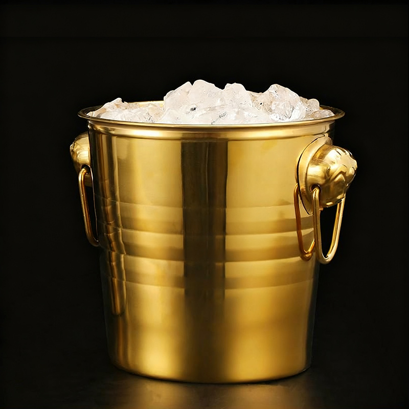 Stainless Steel Tiger Head Champagne Bucket,Ice Bucket,Red Wine Ice Bucket Golden For Bars - Image 7