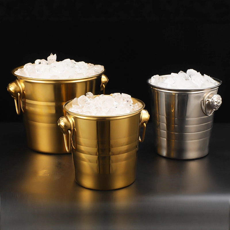Stainless Steel Tiger Head Champagne Bucket,Ice Bucket,Red Wine Ice Bucket Golden For Bars - Image 8