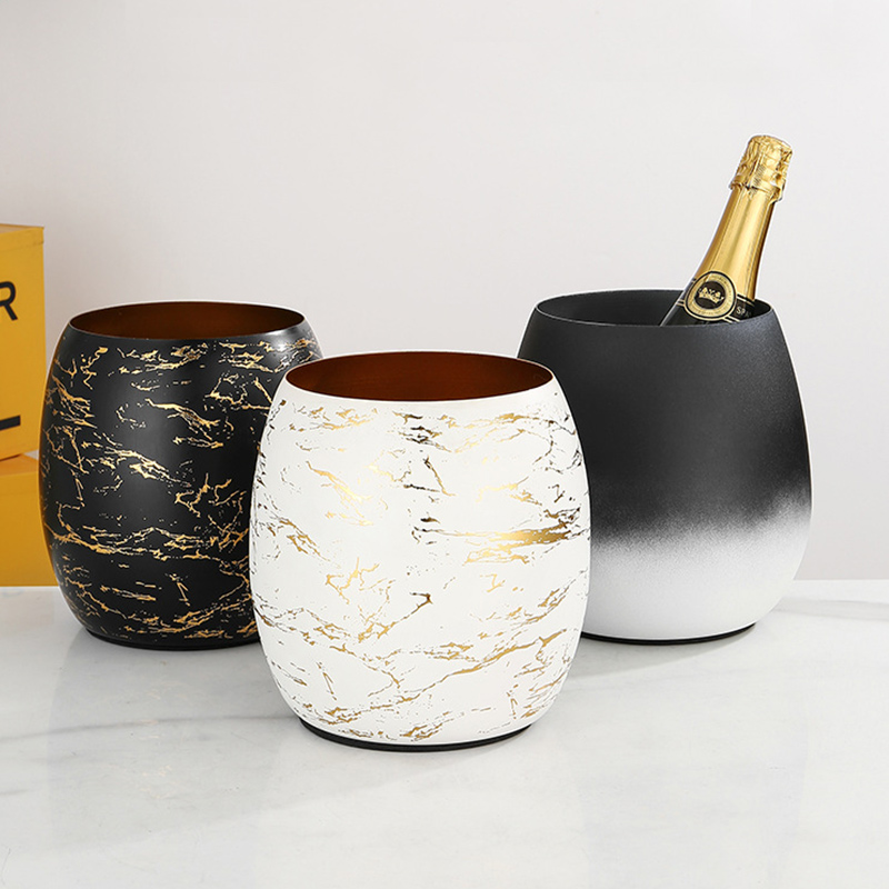 Stainless Steel Water Droplet Champagne Bucket,Ice Bucket,Red Wine Ice Bucket Gold Stamping For Bars - Image 5