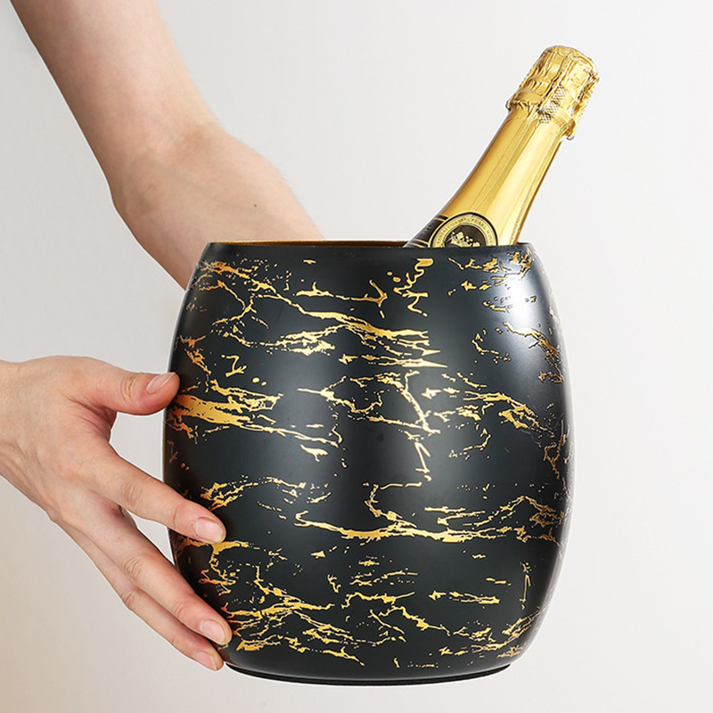 Stainless Steel Water Droplet Champagne Bucket,Ice Bucket,Red Wine Ice Bucket Gold Stamping For Bars - Image 7