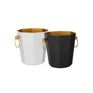 Stainless Steel Octagonal Champagne Bucket,Ice Bucket,Red Wine Ice Bucket White For Bars